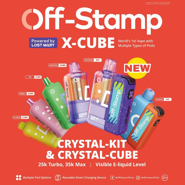 Off-Stamp X-Cube CRYSTAL Cube Kit 35K Vape USA