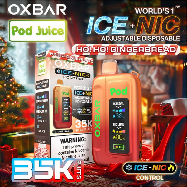 OXBAR x Pod Juice ICE-NIC 35K Vape USA