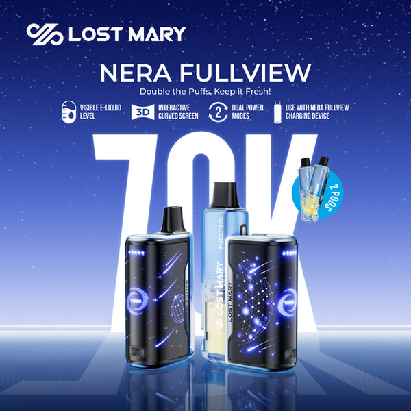 Lost Mary Nera Fullview 70K POD Vape USA
