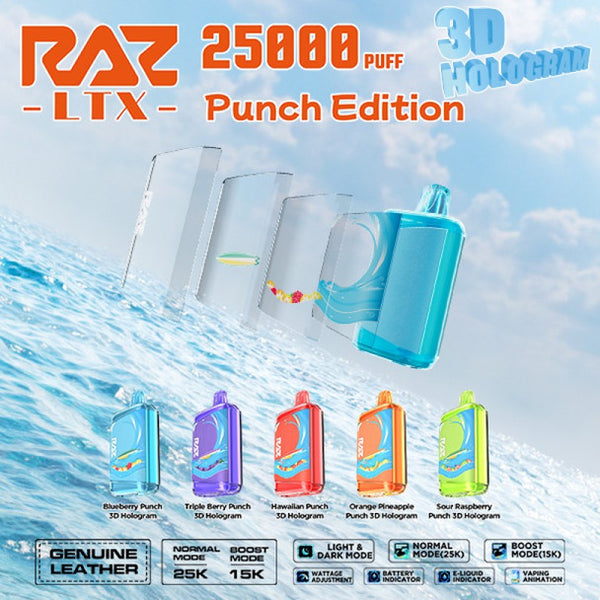 RAZ LTX 25K 3D Hologram Punch Edition Vape USA