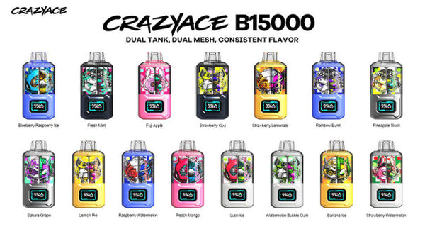 CRAZYACE B15000 Dual Tank Vape USA