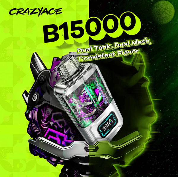CRAZYACE B15000 Dual Tank Vape USA