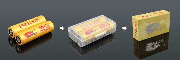 IMREN 18650 3000mAh 45A Battery (Gold)